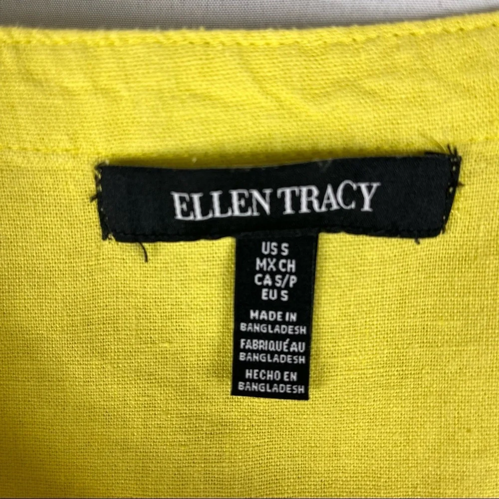 Ellen Tracy sleeveless high/low tunic with chest pockets Sz SS